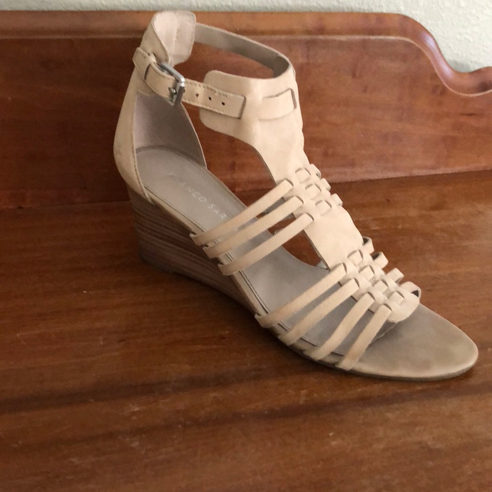 Franco sarto nude wedge